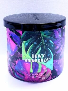 Goose Creek DEWY RAINFOREST Large 3-Wick Scented Candle, 14.5 Oz